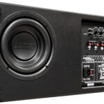 Earthquake Sound CP-8 Couch Potato – 300W Peak Powered 8-Inch Slim Home Theater Subwoofer with Down-Firing Bass Reflex Enclosure Design (Black Laminate, Single)
