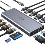 USB C Laptop Docking Station Dual Monitor HDMI for Dell/Lenovo/HP Laptop 14 in 1 USB C Hub Multiport Adapter Dongle Dock USB C to 2 HDMI 4K+DisplayPort+Ethernet+4USB+2USB C+100W PD Charger+SD/TF+Audio