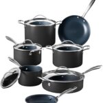 Guy Fieri’s Flavortown Laser Titanium 12 Piece Set – Non-stick Cookware Set Without PFAS, PTFE, or PFOA, 3x More Durable, Dishwasher Safe, Oven Safe