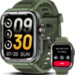 Smart Watch for Men Women (Answer/Make Call), 2025 New 1.8″ HD SmartWatch, Fitness Watch with 120+ Sport Modes, IP68 Waterproof, Pedometer, Heart Rate/Sleep Monitor, Activity Tracker for Android iOS