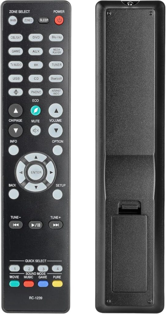 RC-1239 Remote Control Compatible with Denon Ultra Home Theater AV Receiver AVR-S760H AVR-X3800H AVR-X4700H AVR-X4800H AVR-S960H AVR-X8500H AVR-X2800H Replacement Controller