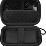 Carrying for Samsung T9/ T7/ T7 Shield Portable SSD 4TB 2TB 1TB, USB External Solid State Hard Drive Storage Travel Carrying Holder Fits for USB Cable (Full-Black)-Box Only