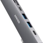 Anker USB-C Hub for MacBook, 8-in-2 Adapter Compatible with Thunderbolt 3 USB-C Port, 4K HDMI, USB-A&C 3.0 Data Ports, SD Card, Lightning Audio