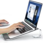 Laptop Stand for Desk, Laptop Stand with Wrist Support, Ergonomic Detachable Laptop Riser, Mount, Riser Holder Notebook Stand for MacBook Air Pro, HP, Dell, XPS, HP (10-17″) Laptops – Silver