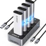 ORICO 4 Bay SSD NVMe to USB C Hard Drive Docking Station 40Gbps M.2 PCIE Adapter with Offline Clone Up to 16TB for Both M.2 (M Key, B+M Key) NVMe 2230 2280 2260 2242-IT48N