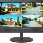 16inch Security Monitor,Wall-Mounted Monitors Supports USB/Full Format Video Playback,CCTV Monitors with AV/HDMI Input/VGA/BNC,Built-in Speaker,Remote Control