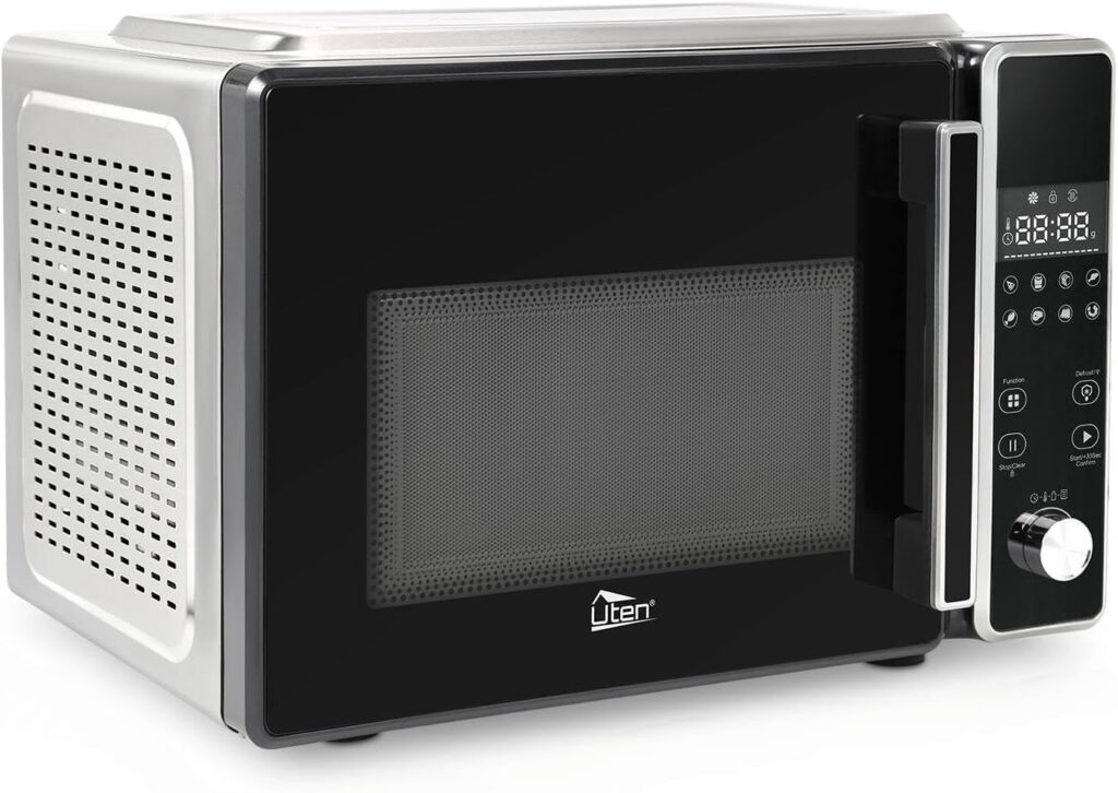 Uten 8-in-1 Air Fryer Microwave Combo – Large 25.4QT, 1800W Powerful, Programmable, Digital Display, Quick Heating, Black