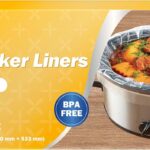 SMARTAKE Slow Cooker Liners, Large Size 13″x 21″ Disposable Cooking Bags, Fit 3QT to 8QT for Slow Cooker, Cooking Trays, Suitable for Oval & Round Pots, 30 Liners