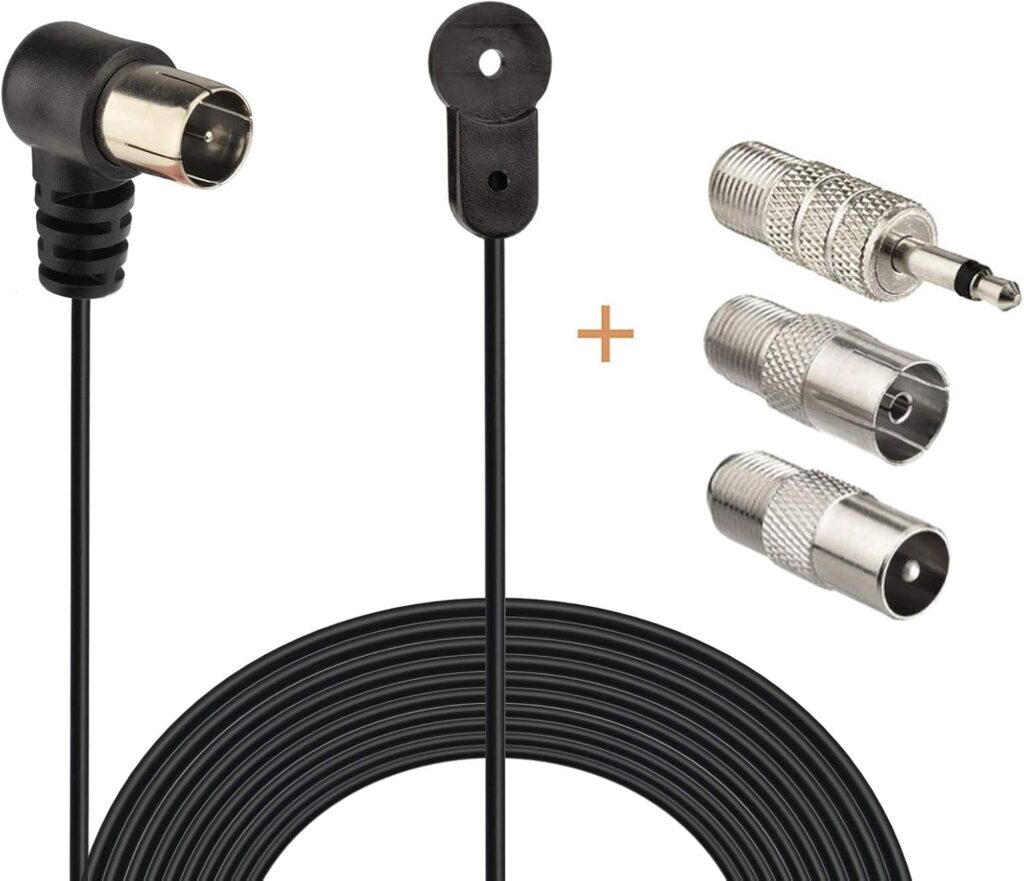 Bingfu FM Antenna 75 Ohm FM Antenna for Pioneer Onkyo Yamaha Marantz Bose Wave Music System Indoor Digital HD Radio FM Radio Bluetooth Stereo Receiver AV Audio Video Home Theater Receiver