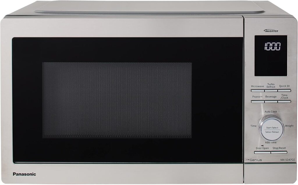 Panasonic NN-SD47QSDAYH Cu. Ft. Inverter Technology, 1000W Microwave Oven Countertop, 0.9 cft, Stainless Steel