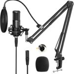 MAONO XLR Condenser Microphone, Professional Cardioid Studio Recording Mic for Streaming, Podcasting, Singing, Voice-Over, Vocal, Home-Studio, YouTube, Skype, Twitch (PM320S)