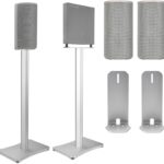 Speaker Stand Pair for Sony BRAVIA Home Theater Surround Sound System HT-A9M2/HT-A9/SA-RS5, Aluminum Alloy Floor Stand Bracket for Sony HT-A9M2/HT-A9/SA-RS5 Speaker