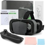 VR Headset for Phone, Virtual Reality VR Headset 3D Glasses Compatible with Most Phone, Adjustable 3D Glasses Helmets for Movies,TV & Video Games