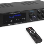 Pyle Bluetooth Audio Amplifier – Home Stereo Receiver with 5 Channels and Subwoofer Out – MP3/USB/SD – AUX – FM Radio – 2 Mic Inputs w/ Echo – VFD Display – Remote Control – PDA8BU