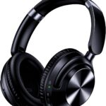 TAGRY Hybrid Active Noise Cancelling Headphones 100H Playtime Wireless Bluetooth Over Ear Headphone with Fast Charging Hi-Res Audio Comfort Earcups Headsets for Home Travel Office Phone PC Dark