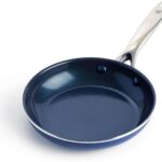 Blue Diamond 8 Inch Nonstick Frying Pan, PFAS Free Ceramic Egg and Omelet Pan, Diamond Infused Nonstick Skillet, Dishwasher & Oven Safe, Stay Cool Handle, Durable Non Toxic Metal Utensil Safe, Blue