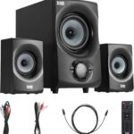 Acoustic Audio by Goldwood Bluetooth 2.1 Speaker System 2.1-Channel Home Theater Speaker System, with Optical/Aux/USB/SD Inputs Black (AA2172)