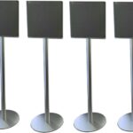 Speaker Floor Stand Compatible with Sony BRAVIA Theater Quad Surround Sound System (HT-A9M2), Aluminum, Built-in Power Cord