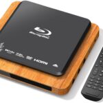 Blu Ray Player, 1080p Full HD with Surround Sound A 1 Blu-Ray All Region DVD Player, HDMI/USB/AV Connection Blue Ray Disc Player for TV/RV/Home Theater/Car (Retro Design)