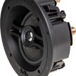 6.5″ Angled in-Ceiling Speaker – Trimless Design with Pivoting Tweeter for 3D Audio & Immersive Home Theater Surround Sound, Single BK-R63A