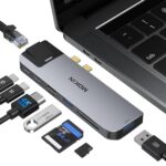MOKiN USB C Multiport Adapter Hub Mac Dongle for MacBook Pro/Air with 4K HDMI Port, Gigabit ethernet, 2 USB, TF/SD Card Reader, USB-C 100W PD and Thunderbolt 3