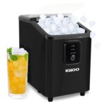 Igloo Self-Cleaning Countertop Ice Maker – Compact and Portable – Creates 26 lbs. Per Day, 8 Pieces Ready Every 7-8 Minutes – Includes Ice Scoop and Basket – Black
