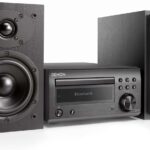 Denon D-M41 Home Theater Mini Amplifier and Bookshelf Speaker Pair – Compact HiFi CD Stereo System with Speakers, FM/AM Tuner, Wireless Bluetooth Amplifier | Perfect for Small Rooms and Home Cinema
