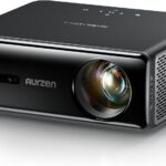 Aurzen EAZZE D1 MAX Google TV Plus, 4K Supported Smart Projector with WiFi and Bluetooth, MEMC Technology, 950 ANSI Lumens, Fully Automatics, DoIby Audio, Movie Home Theater Projector Outdoors, Black