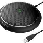 CMTECK Conference USB Microphone, Computer Desktop Mic with Mute Function, Omnidirectional Condenser PC Mic for Video,Streaming, Skype, Plug & Play Compatible with MacOS X Windows (No Speaker)