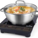 Duxtop 1800W Portable Induction Cooktop, Countertop Burner Included 5.7 Quarts Professional Stainless Steel Cooking Pot with Lid, Heavy Impact-bonded Bottom