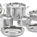 Cuisinart 12-Piece Cookware Set, MultiClad Pro Triple Ply Stainless Steel Cookware Set, Heat Surround Technology, Cool Grip Stick Handles, Oven Safe Up to 500°F, MCPS-12N, Silver