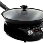 Nuwave Induction Wok, 3 Wattages 600, 900 & 1500, Precise Temp Controls from 100°F to 575°F in 5°F, Infuse Complex Charred Aroma & Flavor, Authentic 14-inch Carbon Steel Wok Included, Wok Hei