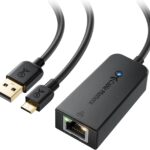 Cable Matters Micro USB to Ethernet Adapter Up to 300+Mbps, Fire Stick Ethernet Adapter, Compatible with Fire TV Stick, Chromecast (Gen 1-3, up to Aug 2020), Google Home Mini – Not for Roku