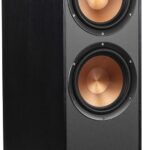 Klipsch Reference R-820F Floorstanding Speaker for Home Theater Systems with 8” Dual Woofers, Tower Speakers with Bass-Reflex via Rear-Firing Tractrix Ports in Black