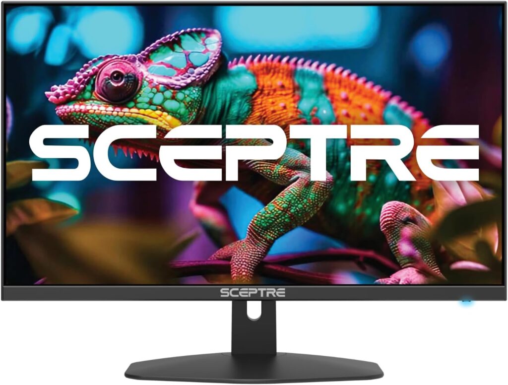 Sceptre New 27-inch Gaming Monitor 100Hz 1ms DisplayPort HDMI x2 100% sRGB AMD FreeSync Build-in Speakers, Eye Care Frameless Machine Black 2025 (E275W-FW100T)