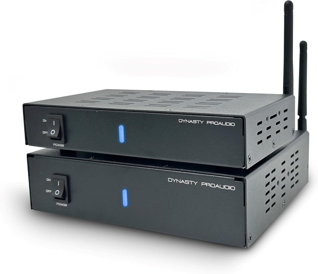 Dynasty PROAUDIO WSA-5RP-PLUS Wireless Surround Sound Rear Speakers Kit with 2 x 100W Amplifier Built-in (Metal Chassis Design)