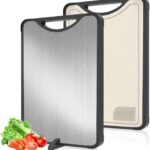 Titanium Cutting Board – 2-in-1 Double Sided Chopping Boards for Kitchen, SGS Food-Grade Certified, Pure Titanium & Wheat Straw PP, Dishwasher Safe, Ideal for Meat, Vegetables & Family Cooking (16×11)