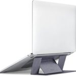 MOFT Laptop Stand for Desk, Adhesive MacBook Computer Stand with 2 Adjustable Viewing Angles, Foldable and Portable Laptop Riser Compatible with 11″-16″ Laptops, Starry Grey(Adhesive Version)