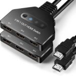 2 Pack 4K@30Hz HDMI Switch 3 in 1 Out, Komytoo 3 Port HDMI Switch | 3×1 Manual HDMI Switcher with HDMI Cable Support 4K 3D 1080P, Plug and Play for Xbox, PS4, PS3, Blu-Ray Player, DVD, HDTV