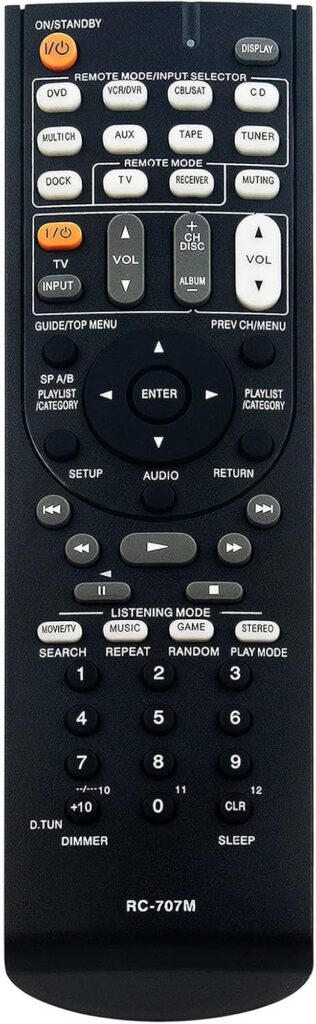 RC-707M Replace Remote Control Fit for Onkyo Home Theater Speaker HT-R560 HT-R667 HT-S5100 HT-S6100 HTP-750X SKB-750X L SKC-750XC SKF-750XF L SKM-750XS L SKW-750X SKF-750XF R SKM-750XS R SKB-750X R