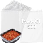 Pack of 500 18″ x 14″ Steam Pan Liner Disposable for Use in 1/3 and 1/4 Size Pans Polyethylene Steam Pot Liner Durable Clear Cooking Bag for Microwave Slow Cooker Caterer Restaurant