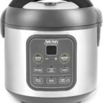 AROMA Professional Digital Rice Cooker, Multicooker, 4-Cup (Uncooked) / 8-Cup (Cooked), Steamer, Slow Cooker, Grain Cooker, 2Qt, Stainless Steel Exterior, ARC-994SG