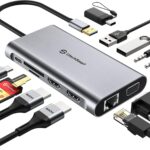 UtechSmart USB Docking Station, 11 IN 1 USB C Dock Triple Display, USB 3.0 Laptop Docking Station with Dual HDMI, VGA, PD, Ethernet, SD/TF, USB 3.0, Mic/Audio, Compatible for MacBook M1 Dell HP Lenovo