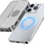 ACASIS 10Gbps Magnetic M.2 NVMe SSD Enclosure & USB C Docking Station with Cooling Fan for iPhone 17/16/15 Pro/Pro Max/Plus,Tool Free Installation,Support SSD Size 2230/2242/2260/2280 B+M M-Key