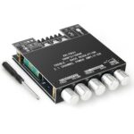 ZK-TB21 Power Amplifier Board Bluetooth5.1 TPA3116 Chip with Subwoofer 2.1 Channel 50W×2+100W, DC 12-24V Bluetooth and AUX Inputs