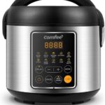 COMFEE’ Rice Cooker, 4 Cups Uncooked, 8 Cups Cooked Slow Cooker, 2 Qt Small Multicooker with 10 Presets, Steamer & Grain Cooker, Non-Stick Inner Pot