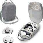 G-STORY Large Carrying Case for Meta Quest 3S/Quest 3 VR Headset, Hard Shell Travel Bag Compatible with Oculus Quest 3, BOBOVR S3 Pro/KIWI Battery Head Strap, Touch Controllers, PCVR & VR Accessories