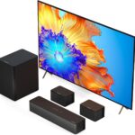 ULTIMEA 5.1 Virtual Surround Sound Bar, Peak Power 320W, Surround Sound System Home Theater Sound Bar for Smart TV with Adjustable Surround Speakers and Subwoofer, TV Soundbar Poseidon D50