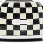 MACKENZIE-CHILDS 2-Slice Toaster, Decorative Toaster for Kitchen, Black-and-White Courtly Check