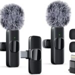 Professional Wireless Lavalier Lapel Microphone for iPhone, iPad, mini Video Recording Mic forInterview Video Podcast Vlog YouTube&Livestream, Noise Reduction, Plug &Play